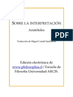 Aristóteles Sobre la interpretación