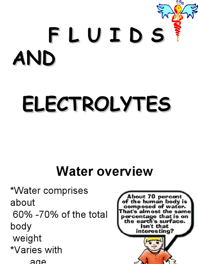3 Fluids and Electrolytes PP PDF Electrolyte Percentage