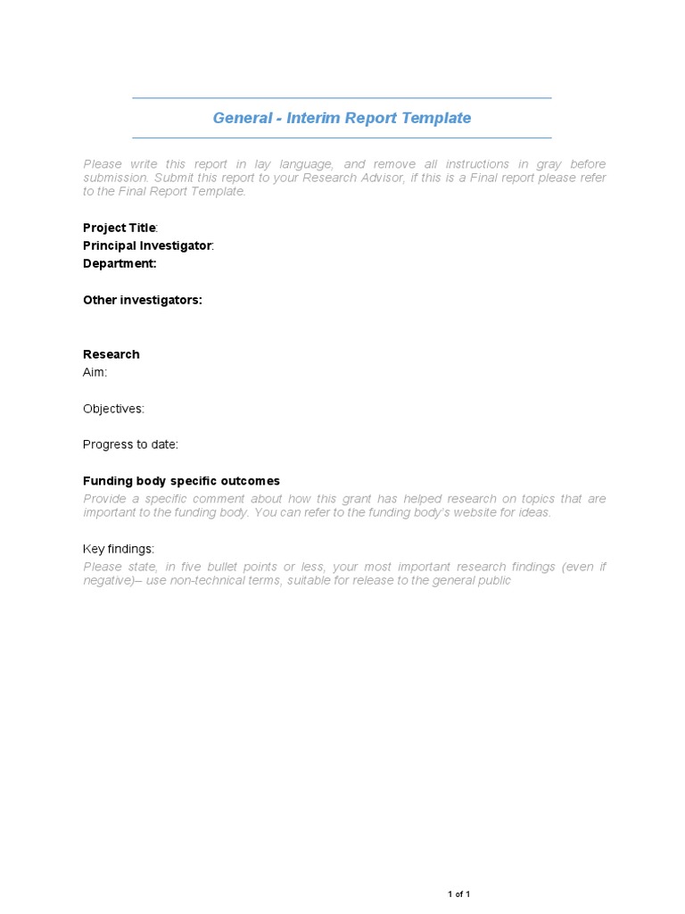 USYD Interim Report Template | PDF | Career & Growth