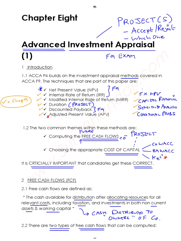 Chapter Eight Advanced Investment Appraisal | PDF | Capital Budgeting ...