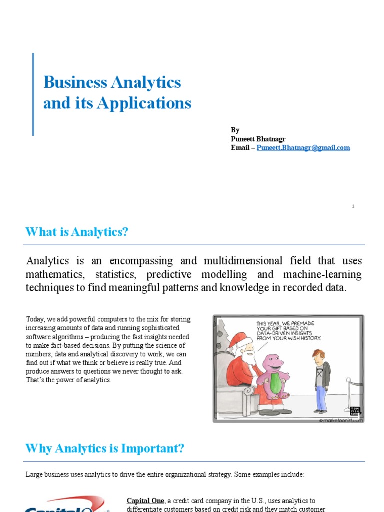 Business Analytics Overview and Tools | PDF | Business Intelligence ...