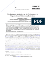 The Influence of Gender On The Performance of Organizational Citizenship Behaviors