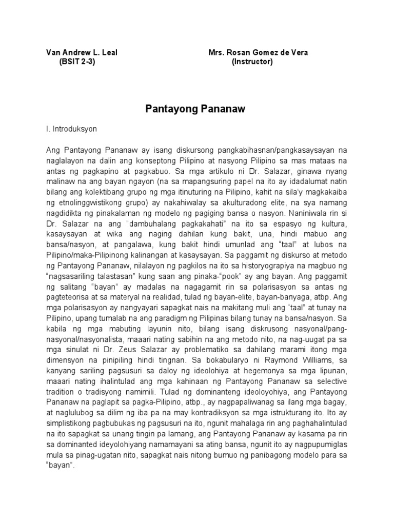 Pantayong Pananaw PDF