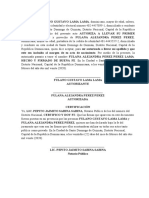 Acta Notarial de Autorización para Llevar Apellido