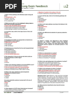 2 Long Exam Feedback: Biochemistry