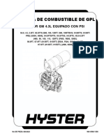 SISTEMA DE COMBUSTIBLE DEL GPL (Motor GM 4.3L Equipo Con PSI)