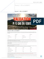 How To Value Stocks - P - E or EV - EBIT - Kelvestor PDF