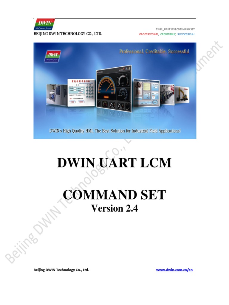 DWIN UART LCM Command Set V2.4 | PDF | Character Encoding | String ...
