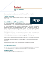 PPAP Job Description PDF