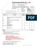 Nova Elevator Parts Co., LTD.: Proforma Invoice