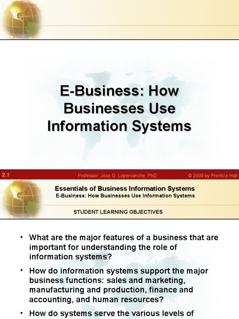 Information Systems For E Commerce | PDF | Information System | Sales
