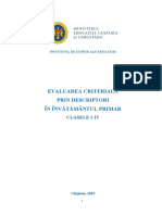 Evaluarea Criterială Prin Descriptori În Învățământul Primar. Clasele I-IV.