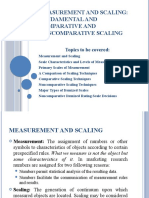 Measurement and Scaling: Fundamental and Comparative and Noncomparative Scaling