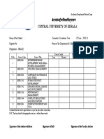 केरलकेन्द्रीयवि श् वि द्यालय Central University Of Kerala: CBCS FORMI Student Registration Form