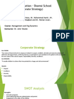 Case Presentation - Shamsi School (Corporate Strategy) : Group Members