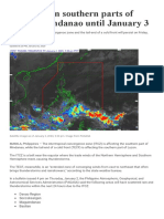 Rain Seen in Southern Parts of Luzon, Mindanao Until January 3