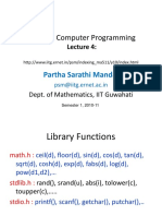 MA 511: Computer Programming: Partha Sarathi Mandal