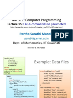 MA 511: Computer Programming: Partha Sarathi Mandal