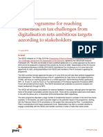 [2019] OECD Work programme for digitalisation sets ambitious targets - PwC