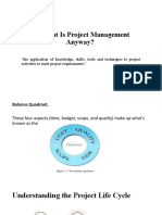 So What Is Project Management Anyway?