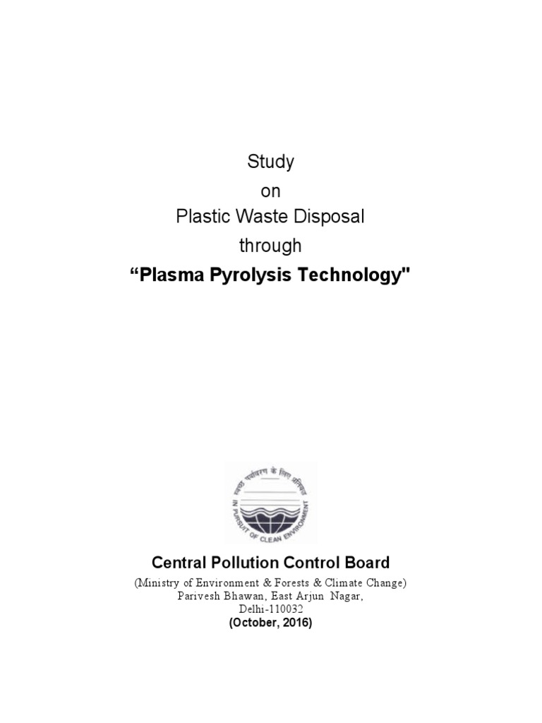 Plasma Pyrolysis Technique | PDF | Incineration | Waste Management