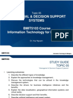 Topic 05 - Managerial & Decision Support Systems