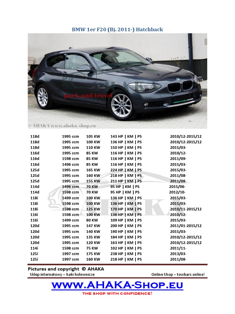 Www Ahaka Shop Eu Bmw 1er F Bj 11 Hatchback Luxury Motor Vehicle Manufacturers Wheeled Vehicles