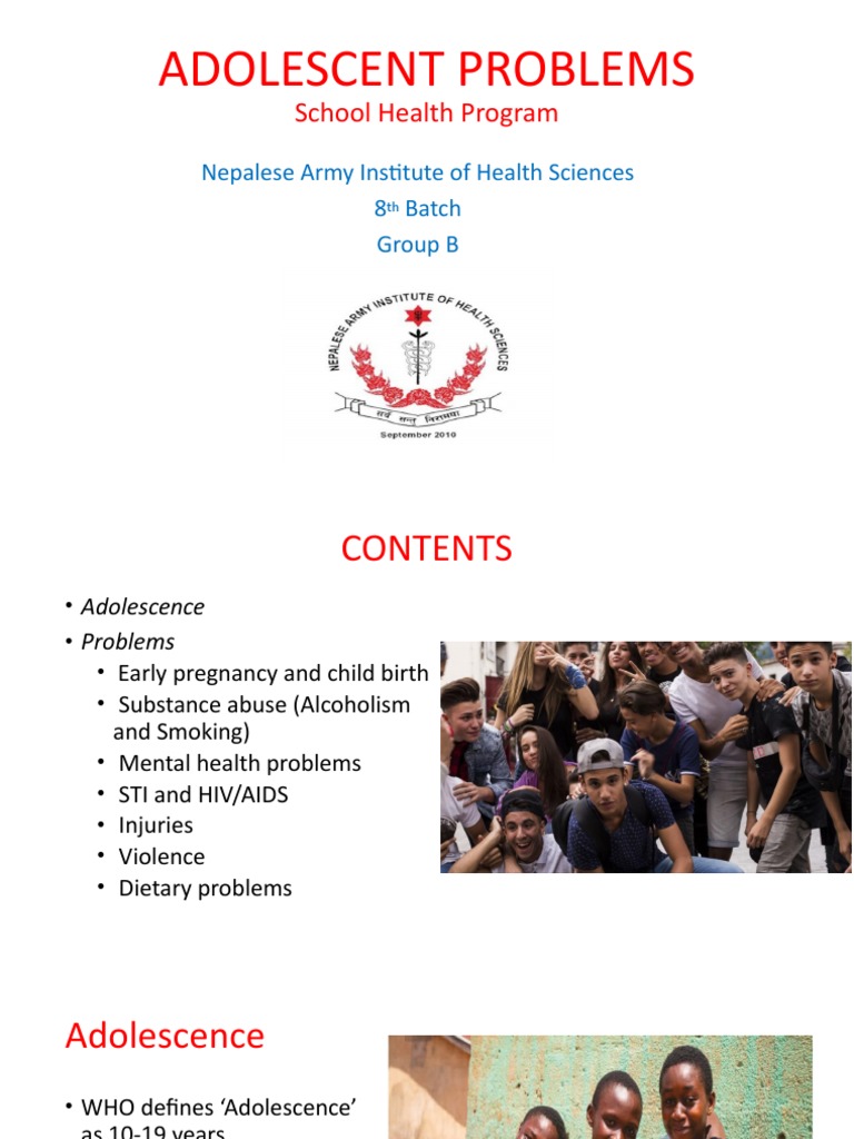 Adolescent Health Issues in Nepal | PDF | Wellness | Lifestyle