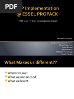 Erp Implementation at Essel Propack