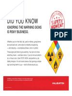 Did You Know: Ignoring The Warning Signs Is Risky Business