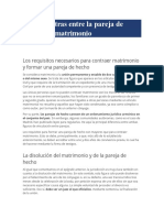 Pros y Contras Entre La Pareja de Hecho y El Matrimonio