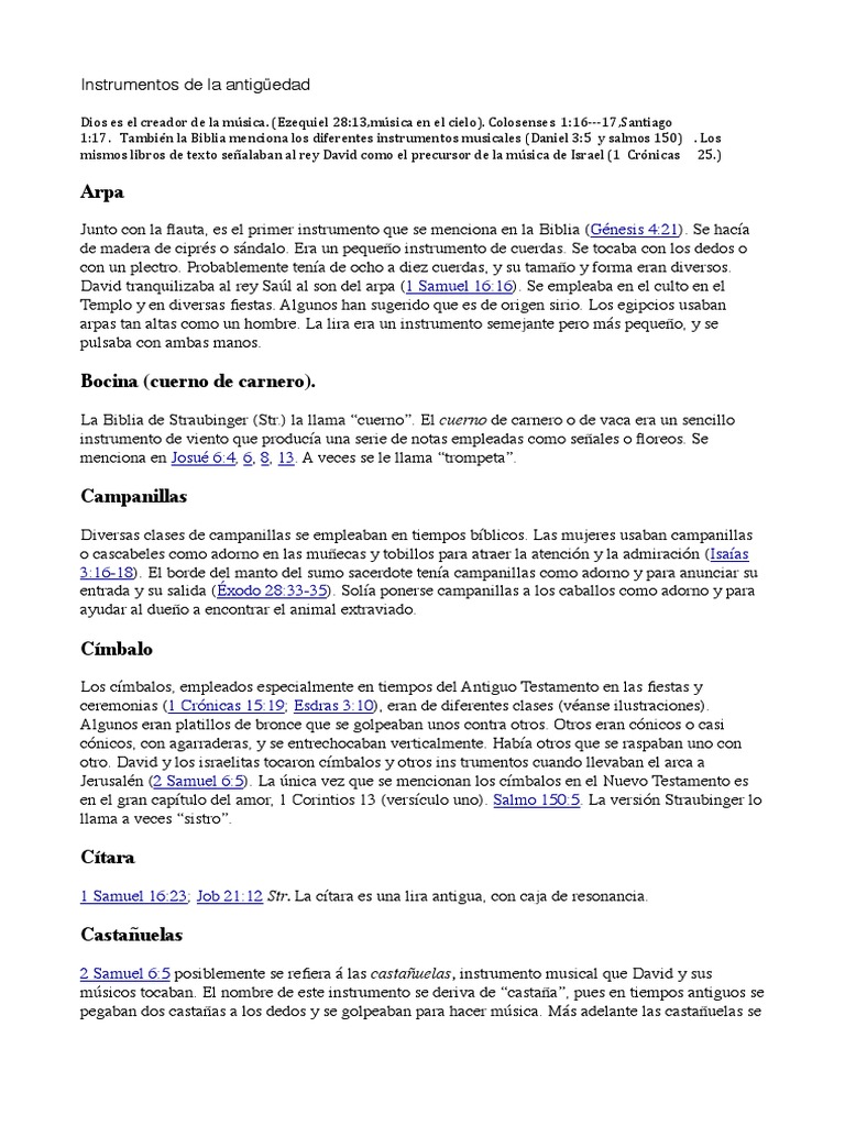 Instrumentos de La Antiguedad | PDF | Flauta | Instrumentos musicales
