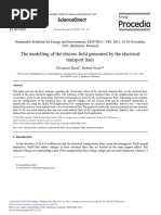 The Modelling of The Electric Field Generated by The Electrical Transport Lines