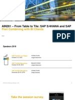 AIN261_From Table to Tile- SAP S4HANA and SAP Fiori UX Combining with BI Clients