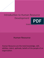 Introduction To Human Resource Development: Shakti Awasthi