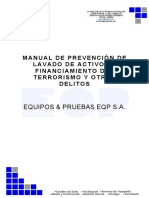 Manual de Prevención de Lavados de Activos y Financiamiento Del Terrorismo