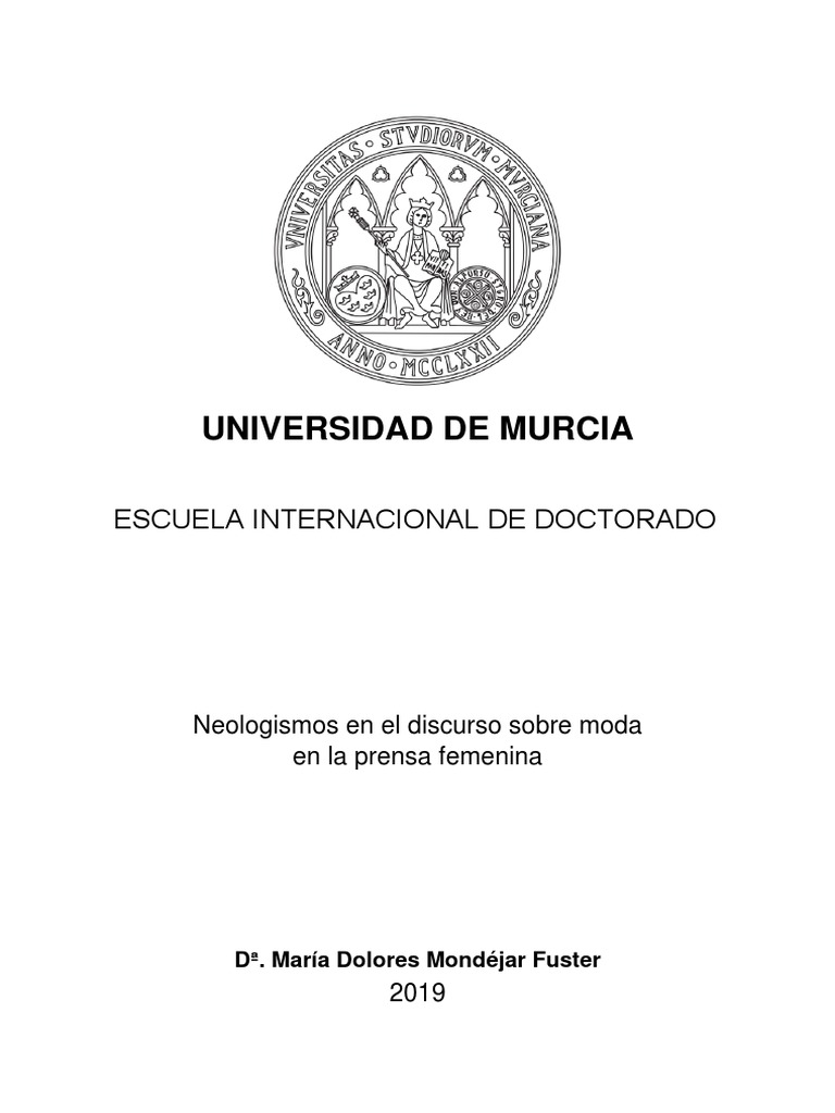 Tesis María Mondéjar - 34806861H - Neologismos en El Discurso Sobre Moda en  La Prensa Femenina, PDF, Moda