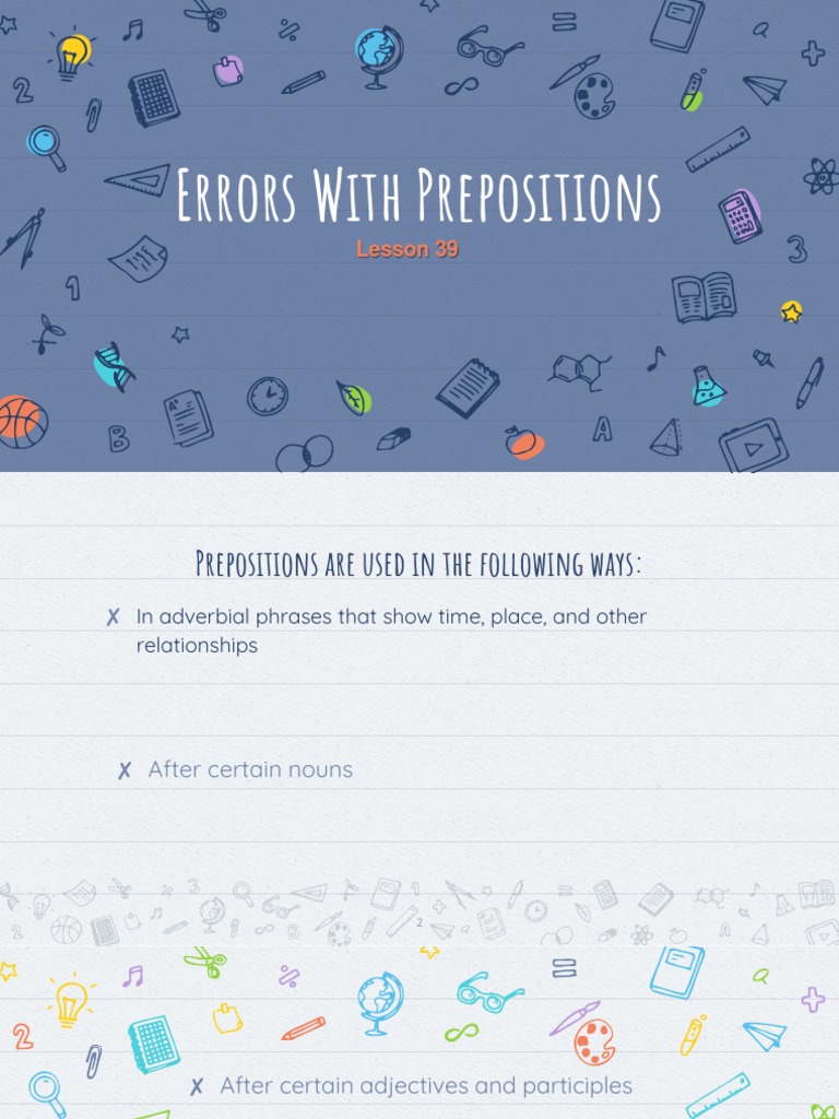 Common Preposition Errors Explained | PDF