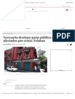 Necesario Destinar Gasto Público A Sectores Afectados Por Crisis: Felaban - Economía - La Jornada