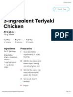 3-Ingredient Teriyaki Chicken