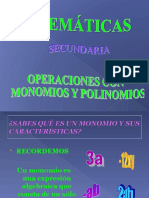 Monomios y polinomios: características y operaciones