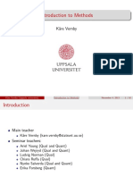 Introduction To Methods: Kåre Vernby