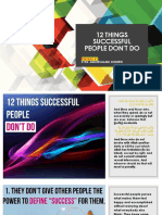 12 Things Successful People Don’t Do