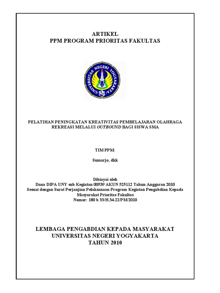 Artikel PPM Program Prioritas Fakultas | PDF | Cognition | Human Nature
