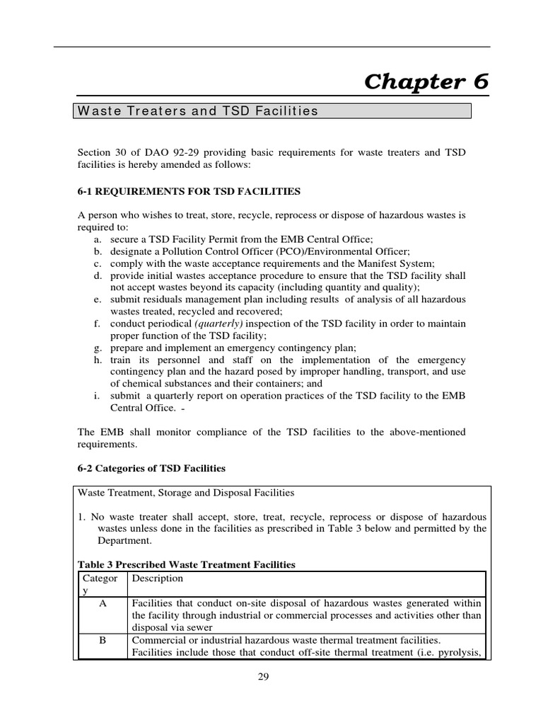 Waste Treaters and TSD Facilities PDF Hazardous Waste Waste