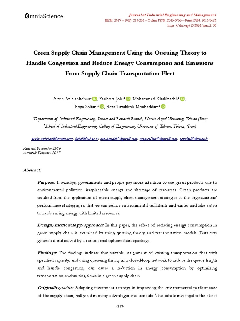 Green Supply Chain Optimization Strategies | PDF | Supply Chain ...