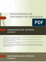 Independencia de Criterios o de Asociacion