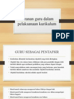 Peranan Guru Dalam Pelaksanaan Kurikulum