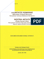 Seri Dokumen Gerejawi DIGNITATIS HUMANAE NOSTRA AETATE