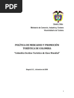 POLITICA DE MERCADEO Y PROMOCION TURISTICA